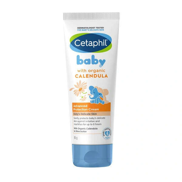 Cetaphil Baby Cream 85g | Face & Body Moisturizer with Organic Calendula | Gentle Hydration for Delicate Skin | Dermatologist Tested | Paraben-Free | Daily Care
