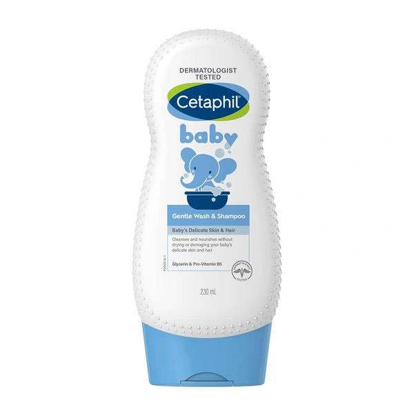 Cetaphil Baby Wash & Shampoo� 230ml | Tear-free Baby Shampoo | For Baby's Delicate Skin & Hair | Paraben-free | Hypoallergenic | Enriched with Natural Ingredients