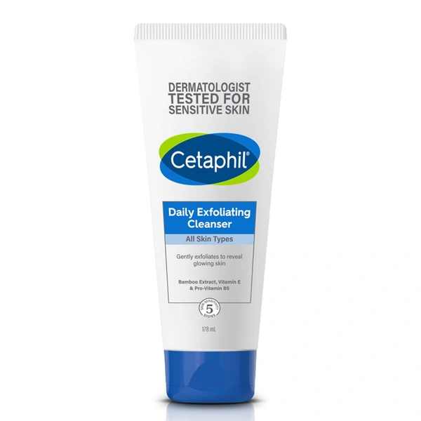 Cetaphil Face Wash Daily Exfoliating Cleanser For All Skin Types, 178ml