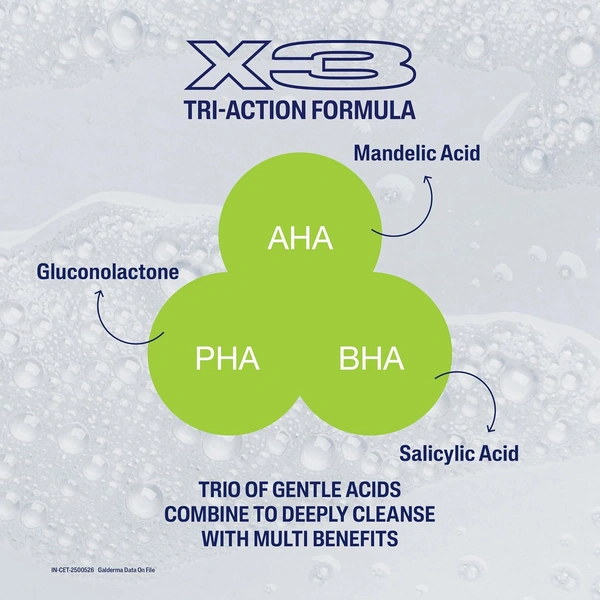 Cetaphil Gentle Exfoliating SA Cleanser 236ml | Foaming Gel Face Wash with Salicylic Acid, Mandelic Acid & Gluconolactone | Smooths Texture & Clears Pores