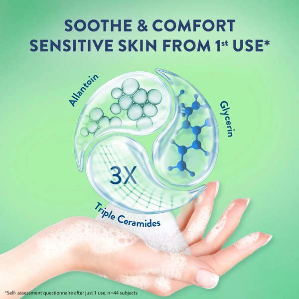 Cetaphil Soothing Foam Face Wash 200ml Foaming Cleanser for Dry to Normal ,Sensitive Skin | With Triple Ceramides | Paraben, Sulphate & Allergen Free