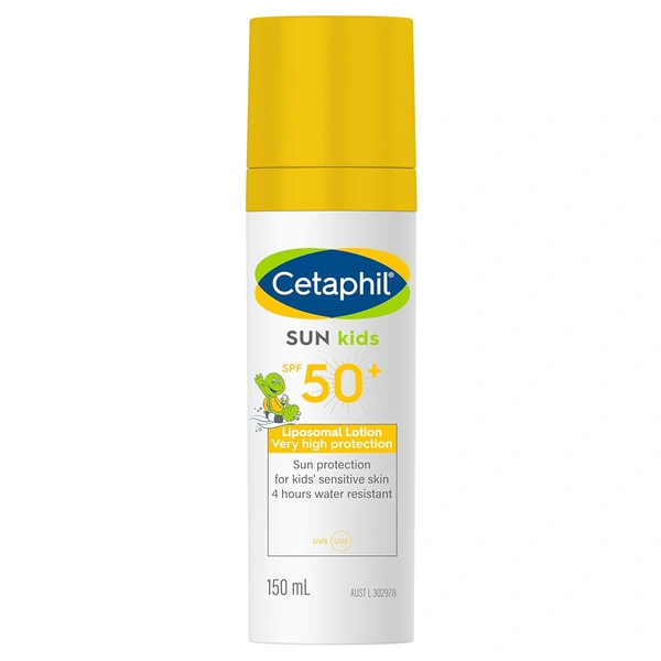 Cetaphil Sun Kids Liposomal Lotion 150ml | SPF 50 + | Sun Protection For Sensitive skin Skin | Water-resistant | UVA and UVB protection | Non-greasy & Irritating | Dermatologist-tested