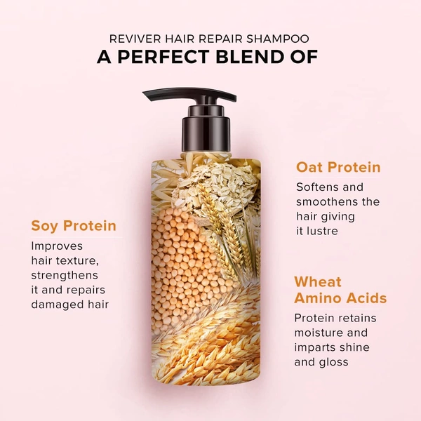 De Fabulous Reviver Hair Repair Shampoo (250ml)| Sulfate-Free, pH Balanced | Repairs Dry & Frizzy Hair | Nourishes, Strengthens & Restores Shine | For All Hair Types