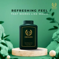 Denver Hamilton Premium Body Talc - 100g Pack of 2 | Scented Talcum Powder for Men | Long-Lasting Freshness & Masculine Fragrance