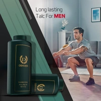 Denver Hamilton Premium Body Talc - 300g Pack of 2 | Scented Talcum Powder for Men | Long-Lasting Freshness & Masculine Fragrance