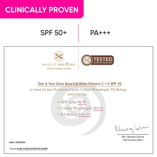 Dot & Key DOT & KEY Gloss Boss Watermelon Balm� 12g | With SPF 30 | Vitamin C + E Enriched | Soften for Dry, Chapped Lips | Glowing Pink Lips | Lightweight & Non Sticky | Long-Lasting Lip Hydration