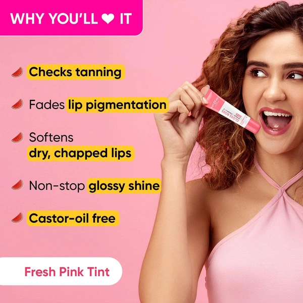 Dot & Key DOT & KEY Gloss Boss Watermelon Balm� 12g | With SPF 30 | Vitamin C + E Enriched | Soften for Dry, Chapped Lips | Glowing Pink Lips | Lightweight & Non Sticky | Long-Lasting Lip Hydration