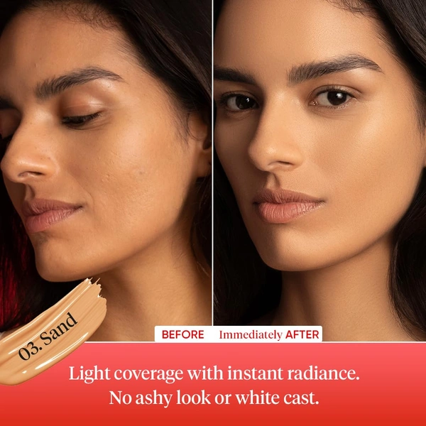 Dot & Key Sand Strawberry Dew Tinted Sunscreen SPF 50+ PA++++ 50ml | Hydrating, Lightweight & Non-Greasy | Evens Skin Tone & Protects from UV Damage