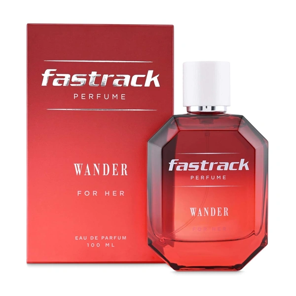 Fastrack Wander Liquid Eau de Parfum for Women 100 ml | Premium Long-Lasting | Oriental Fragrance with Rose, Peach, Jasmine & Amber Notes| Perfect for Daytime Wear | Affordable and Elegant Scent"