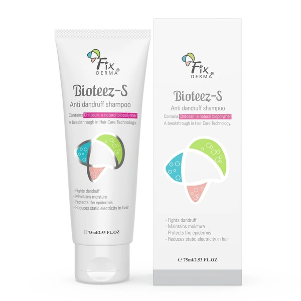 Fixderma Bioteez-S Anti Dandruff Shampoo 75ml | Controls Recurrent Dandruff, Reduces Flaky Scalp, Relieves Itchy & Dry Scalp | Nourishes Hair | Sulphate & Paraben Free