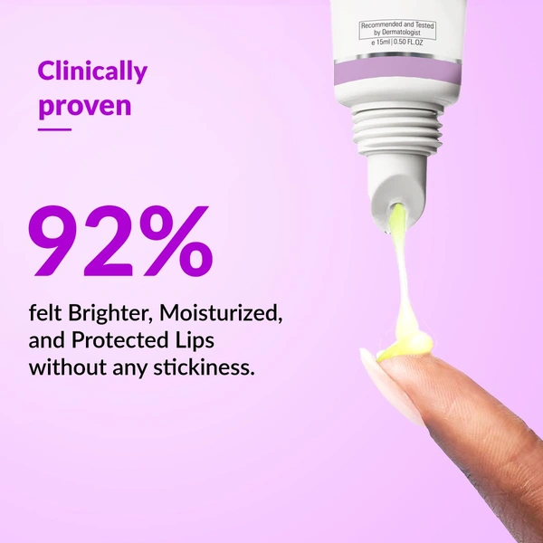 Fixderma Brightening Lip Balm 15ml with SPF 50 PA+++ | 4% Kojic Acid + 2% Alpha Arbutin | Moisturizes, Hydrates & Brightens Pigmented & Dry LipsFor Men & Women Daily Lip Care