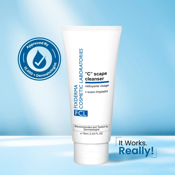 Fixderma Cosmetics Laboratories Fixderma Cosmetic Laboratories C Scape Brightening Face Wash 75ml | VitaminFace Cleanser For Women | Exfoliates Dead Skin, Unclogs Pores, Improves Radiance, Reduces Fine Lines & Wrinkles