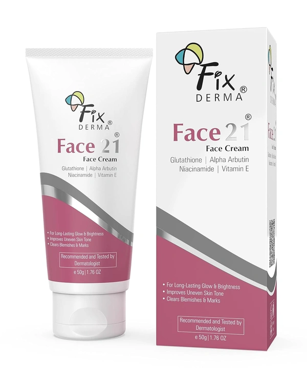 Fixderma Face 21 Cream 50gm | 2% Niacinamide + Alpha Arbutin | Anti Ageing Cream for Women | Reduces Wrinkles, Fine Lines & Visible Age Spots | Day & Night Face Moisturizer