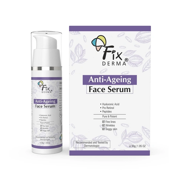 Fixderma Hyaluronic Acid Serum 30g with Pro Retinol | Anti Ageing Face Serum for Fine Lines & Wrinkles | Deep HydrationFirming | Suitable for All Skin Types