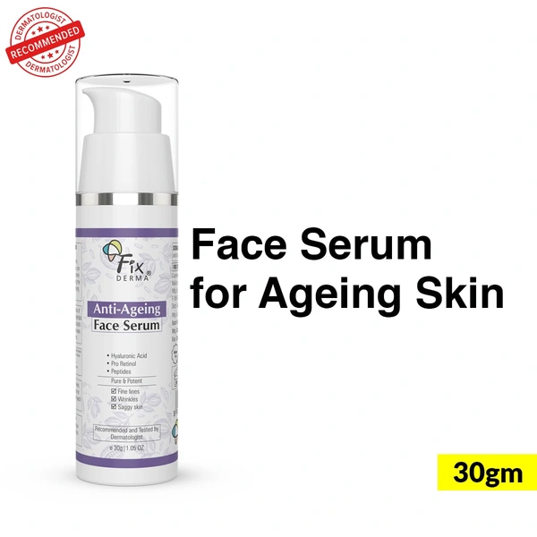 Fixderma Hyaluronic Acid Serum 30g with Pro Retinol | Anti Ageing Face Serum for Fine Lines & Wrinkles | Deep HydrationFirming | Suitable for All Skin Types