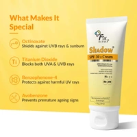 Fixderma Shadow Sunscreen SPF 50+ PA+++ Cream 75gm For BodyFace for Men & Women | Broad Spectrum UVA & UVB Protection | Non Greasy & Water Resistant Sunscreen for Dry Skin