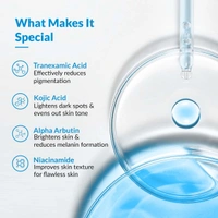 Fixderma Skarfix-TX Face Serum 30ml with 4% Kojic Acid, 4% Niacinamide, 3% Tranexamic Acid & 2% Alpha Arbutin | Brightening & Pigmentation Control Serum for Dark Spots, Melasma & Acne Marks