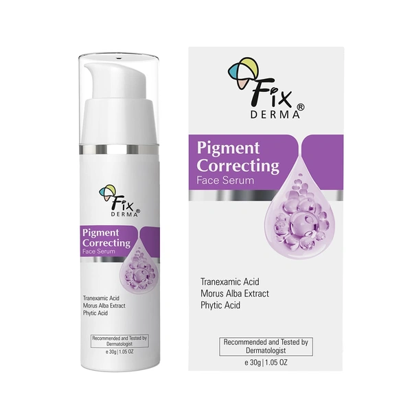 Fixderma Tranexamic Acid Pigment Correcting Serum 30gm for Men & Women | Reduces Melasma, Dark Spots, Acne Marks & Hyperpigmentation | Brightening Serum