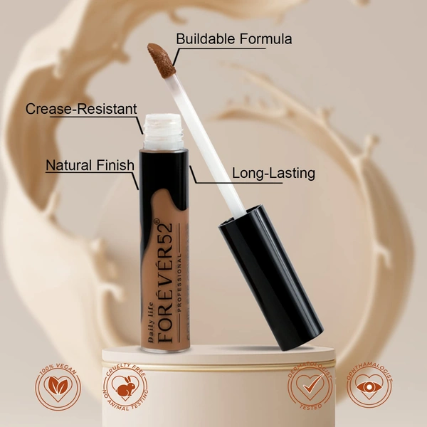 Forever52 Forever 52 Complete Coverage Concealer | Perfect for Dark Circles | Full Coverage & Hydration | Best for Deep Skin | Long-lasting | Natural Finish | Flawless Skin | Lightweight Formula | Frappuccino- 010