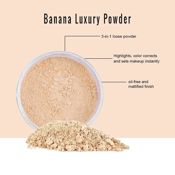 Forever52 Forever 52 Daily Life Banana Luxury Powder - ( FBP001 ) | Brightening Setting Powder for Flawless Finish | Natural Matte Finish Look | Long-lasting | Lightweight | Oil Control