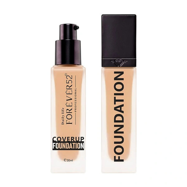 Forever52 Forever 52 Daily Life Coverup Foundation | For medium to olive skin tones | Long-Lasting | Natural Matte Finish | Full Coverage Liquid Foundation | Lightweight Formula ( Olive - 30.1, 30ml )