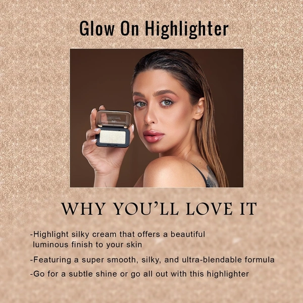 Forever52 Forever 52 Daily Life Glow on Highlighter | Ultimate Glow for All Skin Tones | Long-Lasting Shine | Perfect Radiance | Lightweight | Blendable | Highly Pigmented | Silky and Shimmery Glowing Skin | Eros (FGH001)