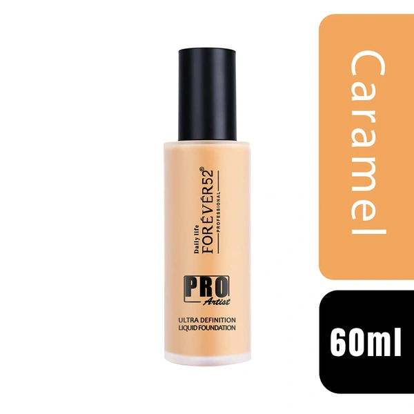 Forever52 Forever 52 Daily Life Pro Artist Ultra Definition Liquid Foundation , 60ml | Full Coverage Foundation | Lightweight | Long-Lasting | Waterproof | Caramel-11