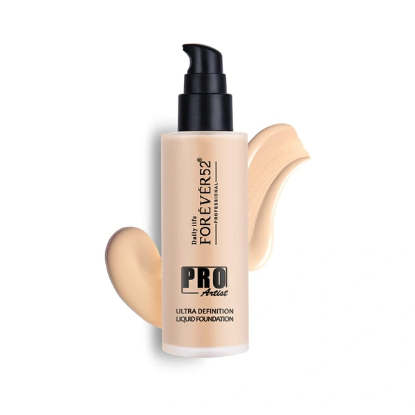 Forever52 Forever 52 Daily Life Pro Artist Ultra Definition Liquid Foundation , 60ml | Full Coverage, Lightweight | Long lasting | Matte & Poreless | Smooth Finish | Custard-02