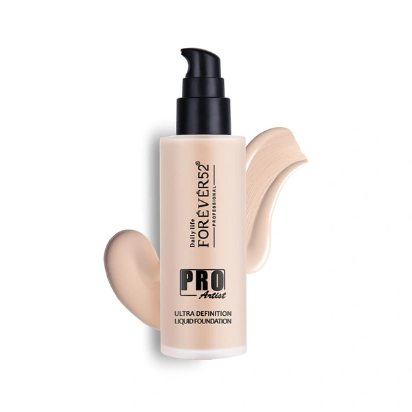 Forever 52 Daily Life Pro Artist Ultra Definition Liquid Foundation , 60ml | Full Coverage, Lightweight | Waterproof Foundation | Easy to blend | Cheese Cake - 01