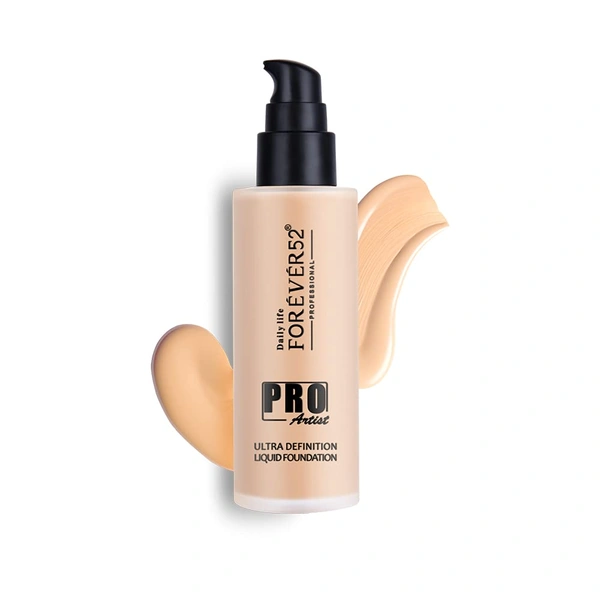 Forever 52 Daily Life Pro Artist Ultra Definition Liquid Foundation , 60ml | Lightweight, Buildable Coverage for Flawless Skin | Waterproof | Long Lasting | Pralines-05