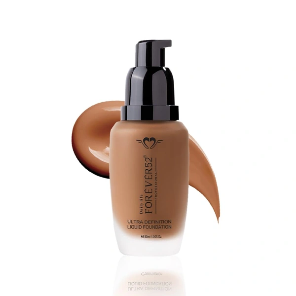 Forever52 Forever 52 Daily Life Ultra Definition Liquid Foundation Brownie-03 , 30ml | Buildable Coverage | Long Lasting | Weightless Creamy Foundation | Matte Full Coverage | Dark Shade |
