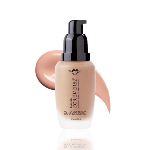 Forever52 Forever 52 Daily Life Ultra Definition Liquid Foundation Chocolate Mousse - 08 , 30ml | Full Coverage Makeup for Flawless Skin | Lightweight and blendable | Long Lasting | Flawless Cream |