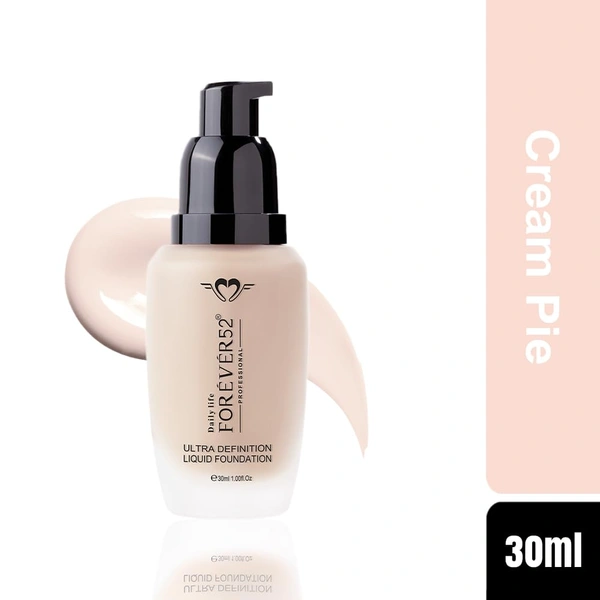 Forever52 Forever 52 Daily Life Ultra Definition Liquid Foundation Cream Pie-09 , 30ml | Flawless Coverage, Lightweight Formula | Long Lasting | Matte Full Coverage |