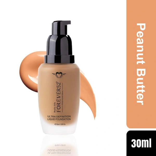 Forever52 Forever 52 Daily Life Ultra Definition Liquid FoundationPeanut Butter-16 , 30ml | Lightweight, Flawless Coverage for Deep Skin Tones | Long lasting formula | Creamy Foundation |