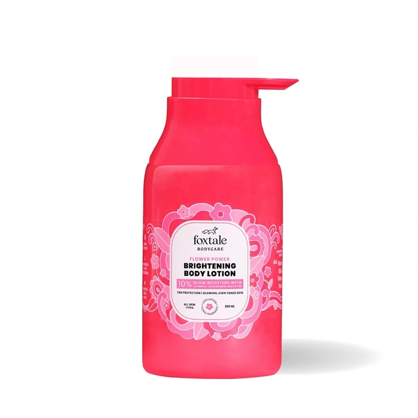 Foxtale Brightening Body Lotion - 200ml | Vitamin C+ Niacinamide & SPF 30 | Long Lasting Floral Fragrance | Even Skin Tones | Reduces Pigmentation | Lightweight & Non-Sticky | UV Protection Lotion | All Skin Type