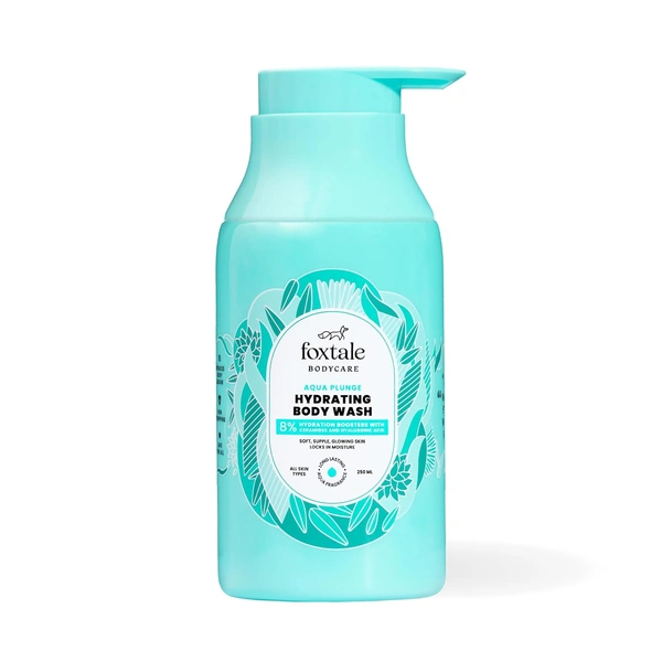 Foxtale Hydrating Body Wash - 250ml | with Hyaluronic Acid & Ceramides | Strengthens Skin Barrier | Improves Hydration | 24-hour Moisturization | 6+ hours Odour Control | Soft , Supple & Glowing Skin | for All Skin Types