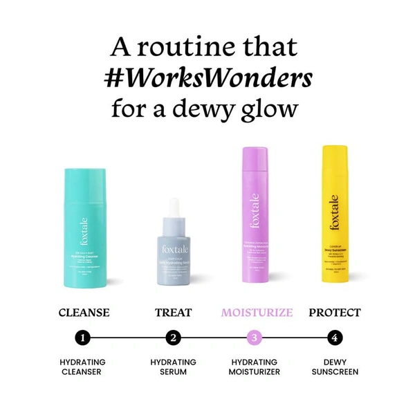 Foxtale Hydrating Moisturizer -50ml | Enriched with Ceramides & Hyaluronic Acid | Repairs Skin Barrier & Texture | 24-hr Hydrating | Makes Skin Smooth & Soft | Lightweight | for All Skin Types