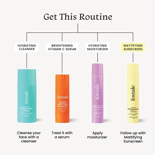 Foxtale Niacinamide Matte Sunscreen-50ml | SPF 70+ PA++++ | Prevents Tanning | Brighten Skin | Non Greasy | Reduce Spots & Pigmentation | UVB/UVA Protection | Normal To Oily Skin