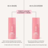 Foxtale Purify & Glow Cleanser + Mask - 100ml | Deep Cleansing | Remove Dirt & Oils | Exfoliating Glow Facial | Exfoliating Glow Facial | Blackhead Reducing | Hydrating | Normal to Oily Skin