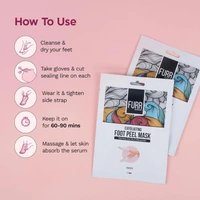 Furr by Pee Safe Peeling & Exfoliating Foot Mask for Unisex use| Glycolic & Salicylic Acid | Reduces Dry Skin & Hard Calluses | Moisturizes & Hydrates Feet | Nourishing Sock-Style Foot Mask