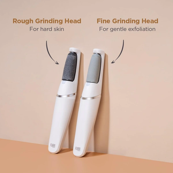 Peesafe FURR Rechargeable Callus Remover for Feet | Dead Skin Foot Scrubber with 2 Speed Modes & 2 Roller Heads | 1 Hour Battery | Water Resistant | 1 Year Warranty | Smooth Feet
