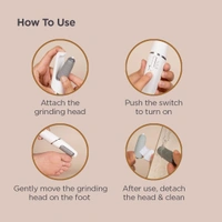 Peesafe FURR Rechargeable Callus Remover for Feet | Dead Skin Foot Scrubber with 2 Speed Modes & 2 Roller Heads | 1 Hour Battery | Water Resistant | 1 Year Warranty | Smooth Feet