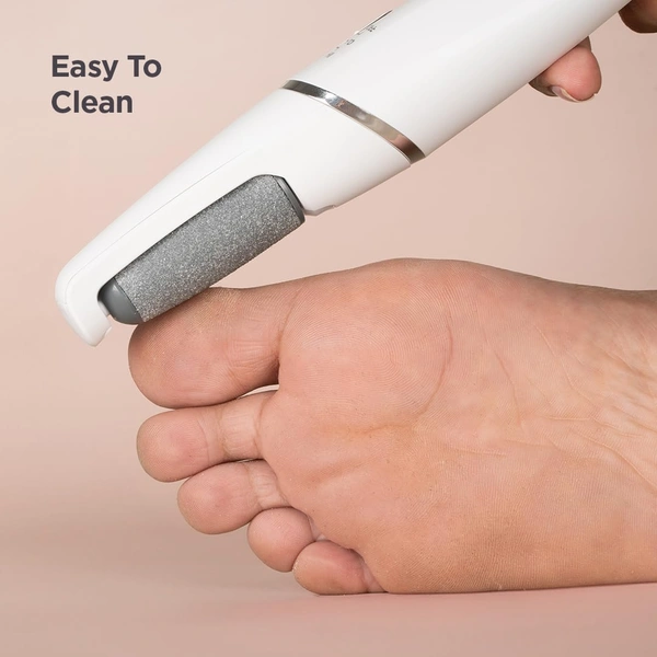Peesafe FURR Rechargeable Callus Remover for Feet | Dead Skin Foot Scrubber with 2 Speed Modes & 2 Roller Heads | 1 Hour Battery | Water Resistant | 1 Year Warranty | Smooth Feet