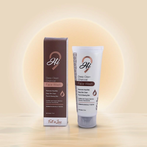 Hi9 Deep Clean Charcoal Facewash 75ml - Unclog Pores & Detoxify Skin for a Radiant Glow