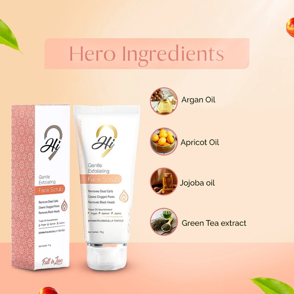 Hi9 Gentle Exfoliating Face Scrub 75g - Smooth, Renew & Revitalize Your Skin Gently