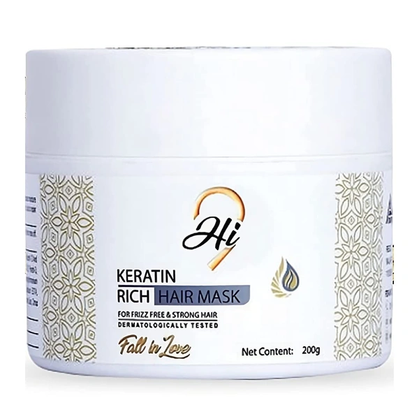 Hi9 Keratin Rich Hair Mask 200g | Strengthen & Repair Damaged Hair | Keratin Rich Formula for Smooth, Strong Hair | Revitalize & Nourish Your Hair