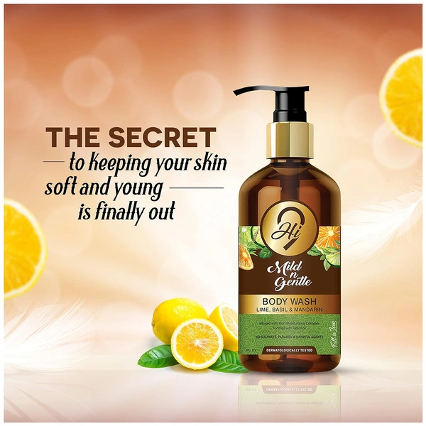 Hi9 Mild n Gentle Body Wash 300ml | Lime Basil & Mandarin Refreshing Cleanse