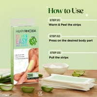Hilary Rhoda Matte Hilary Rhoda Clean & Easy Wax Strips with Aloe Vera | Effortless & Quick Hair Removal | Soothes & Hydrates Skin | Salon-Smooth Results | Zero Fuss, No-Mess Waxing at Home