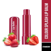 Hilary Rhoda Colour Splash Lip Balm (Strawberry) 3g with SPF-15 | Nourishing Lip Care with Sun Protection| Strawberry Flavor | Vitamin E & Cocoa Butter for Soft Lips.