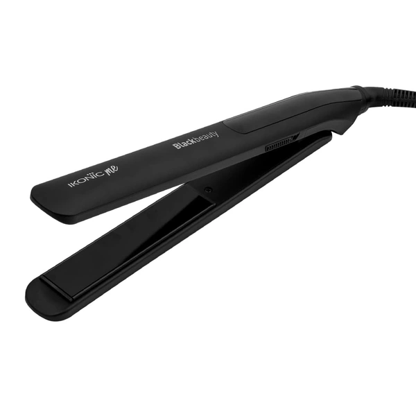 Ikonic Black Beauty Hair Straightener for Women | Ceramic Coated Floating Plates | Instant Heat Up, Handle Lock | Super Slim, Lightweight & Travel Friendly
